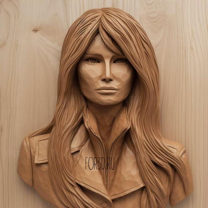 Melania Trump 2 stl model for CNC